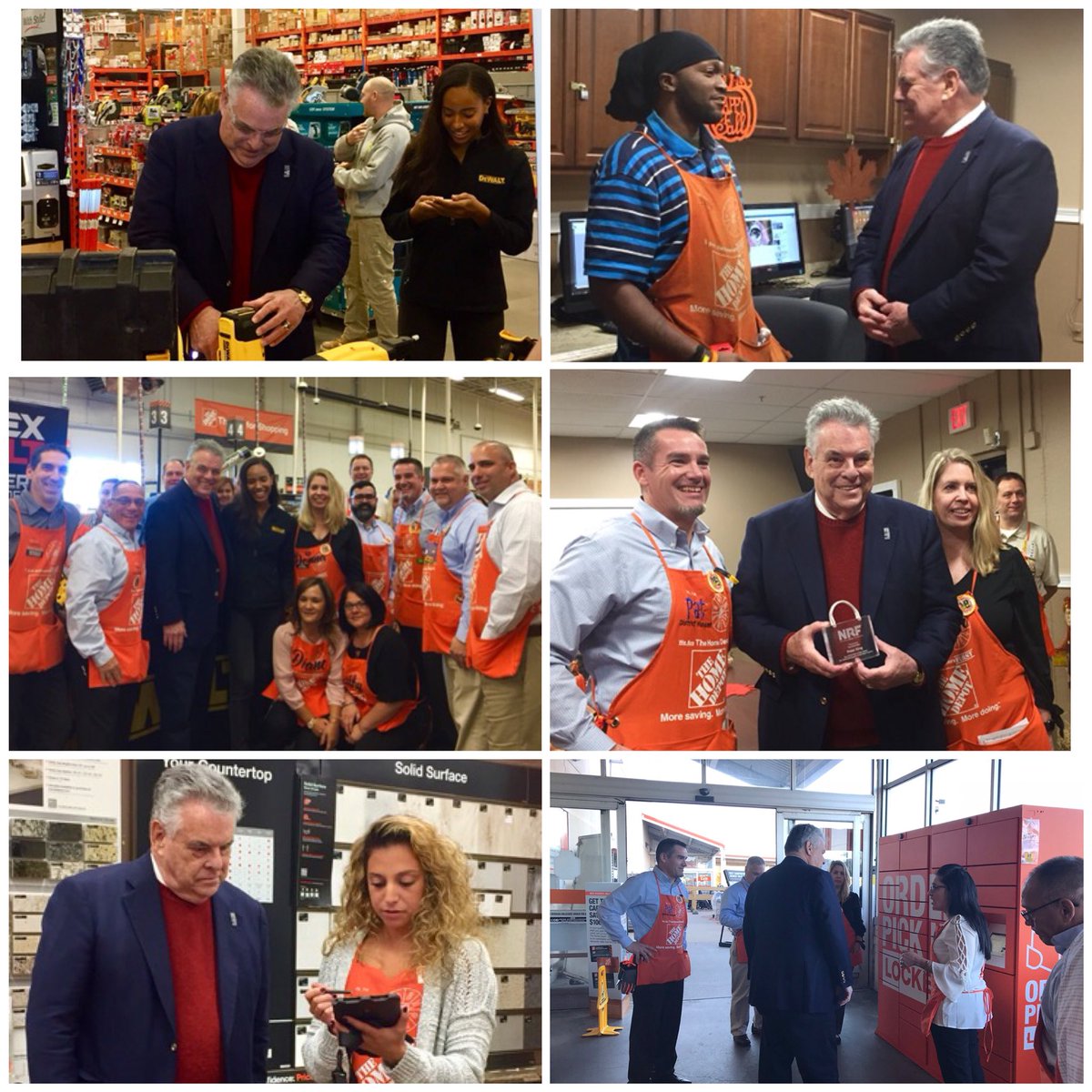 HomeDeer's tweet image. We welcome Congressman Peter King!!! He took the the time to chat with our associates about our innovative products, THD values and how we take care of our customers. #HDStoreWalks