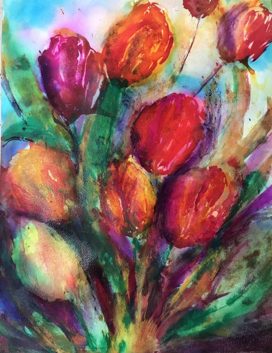 MarkHafemanArt's tweet photo. #behappy #flowers #beauty #cheerup #tulips #tulipsinfall #bouquet #markhafeman #markhafemanfinearts #fall https://t.co/JRRs99bTI3