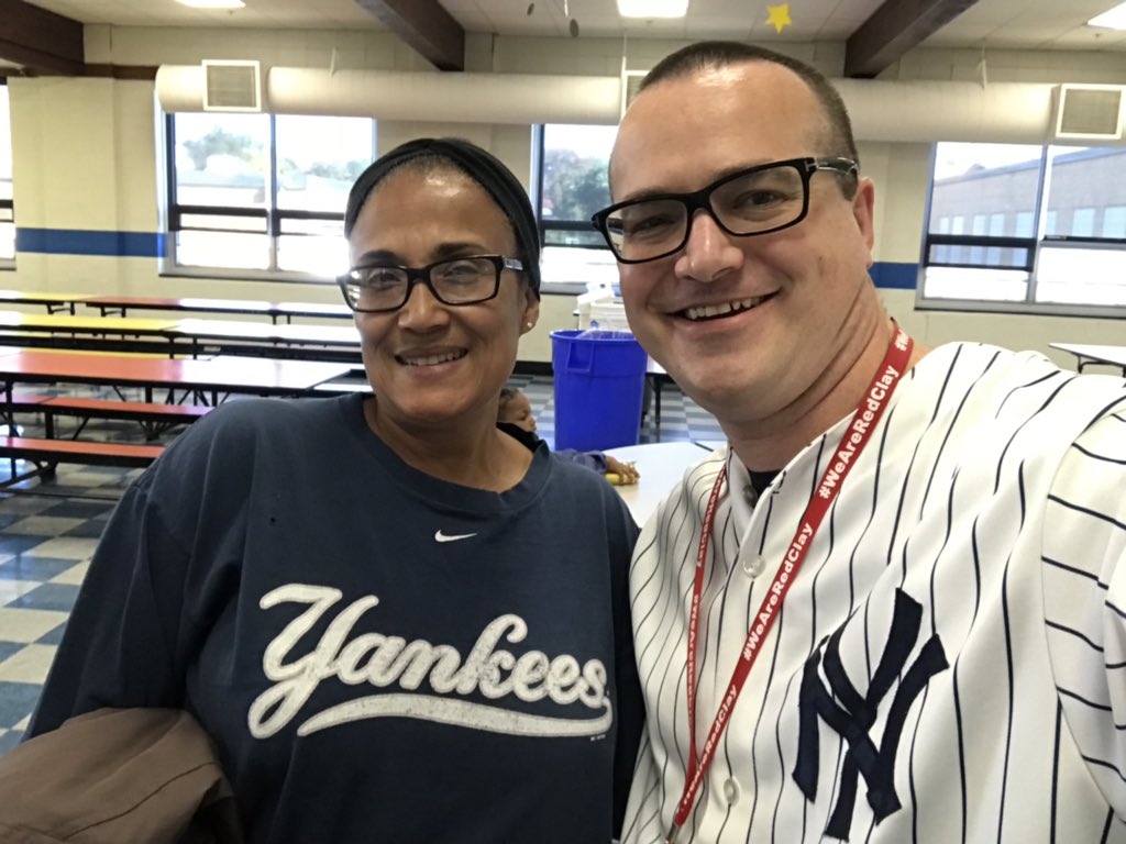 The <a href="/Yankees/">New York Yankees</a> &amp; <a href="/RedSox/">Red Sox</a> rivalry continues during <a href="/BaltzBears/">Baltz Elementary School</a> Spirit Week! <a href="/BaltzPhysEd/">Mrs. C</a> #WeAreBaltz #CongratsToBoston #WeWillBeBackNextYear