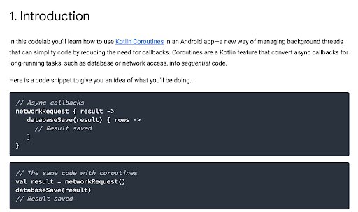 AndroidDev's tweet image. Kotlin Coroutines is new and improved reducing the need for callbacks.
Learn more in our new codelab, "Using Kotlin Coroutines in your Android App" 👇 bit.ly/2Q2ZAaT