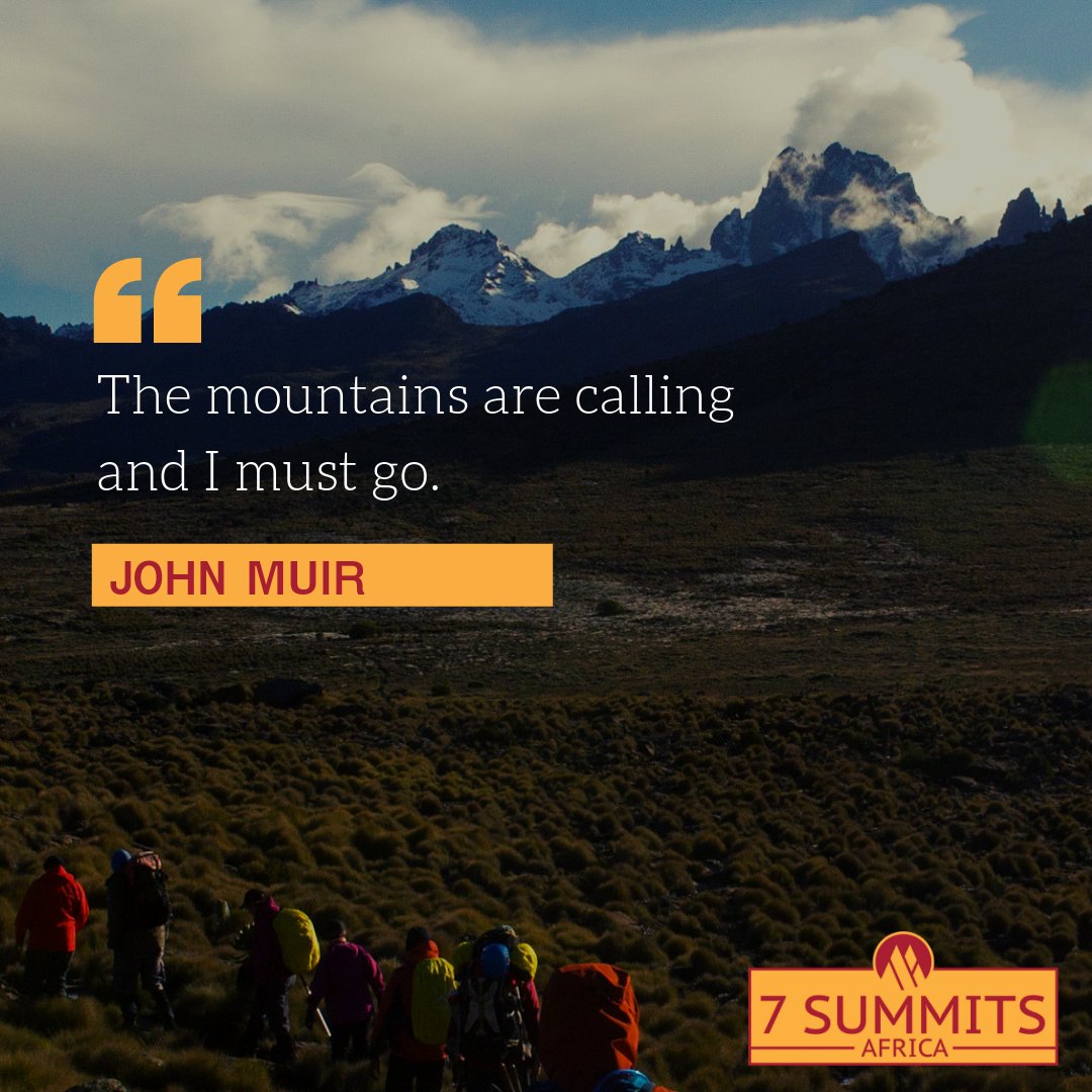 7SummitsAfrica's tweet photo. "The mountains are calling and I must go" . John Muir. 7 Days to 7 Summits Africa 2018... #7SA2018 #7SummitsAfrica #conservationthroughtourism #Uganda #Kenya #Tanzania #Africanmountaineering #ClimbinginAfrica #equatorialglaciers #iceclimbing https://t.co/zM8GxDbiIu