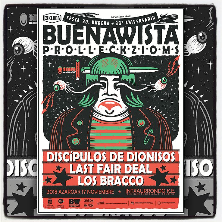 😎 🔊 Se acerca la fecha, que no te lo cuenten!! 🍻🎉
Fiesta BW con Discípulos de Dionisos - <a href="/LastFairDeal/">⚡ Last Fair Deal ⚡</a> + @LosBracco 17/11/2018  #IntxaurrondoKE Anticipada 8€ / Taquilla 12. Venta de entradas 👇 
donostiakultura.eus/index.php?opti…

 #BuenawistaProlleckzioms <a href="/dkluba_/">Dkluba Zirkuitua</a> #Fiesta30aniversario