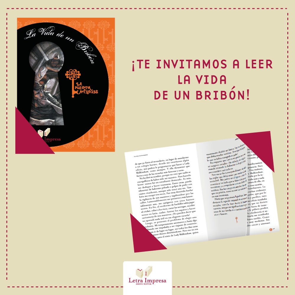 Te recomendamos "La vida de un bribón", una novela de humor escrita por William "Wilkie" Collins. Esta historia llena de aventuras, suspenso y humor atrapará a los jóvenes lectores hasta el final de la historia. ¡Leé uno de sus capítulos! bit.ly/2RegxA6