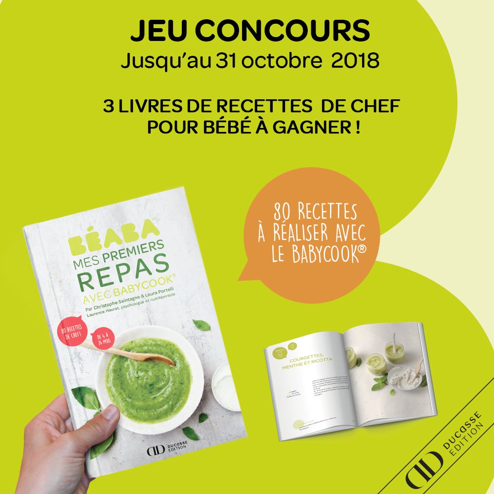 #JeuConcours  Tentez de remporter le nouveau livre de #recettes avec le #Babycook !  Pour participer, rendez-vous sur >>> goo.gl/forms/0KdzFl4x….  Vous avez jusqu'au 31 octobre pour tenter votre chance !