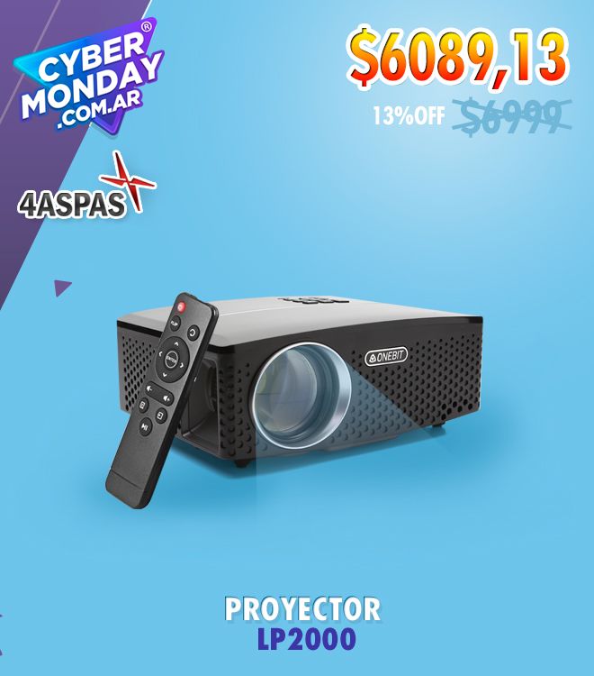 rc4aspas's tweet photo. SUPER DESCUENTOS #CyberMonday 🎉 P‍ROYECTORES HD LED desde $6099 😍 con accesorios incluidos ¡REALIZAMOS ENVIOS A TODO EL PAIS! 🚛 Armate el cine en casa🏡 🔥Comprá online YA https://t.co/SuVXfciMwe https://t.co/i4qYCVOtLw