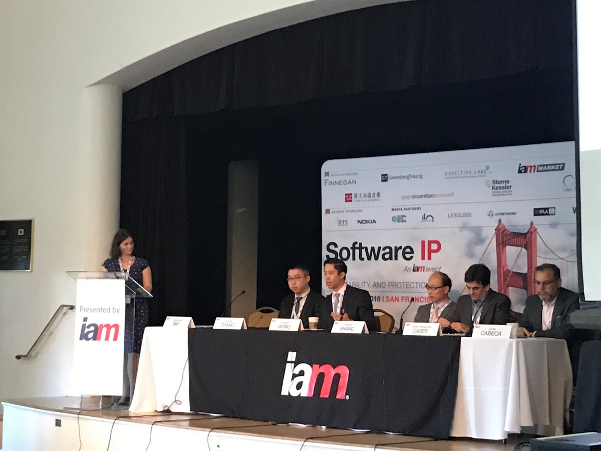 IAM_Alerts's tweet image. We&apos;re starting off the morning discussing the patentability of software globally with @uspto&apos;s John Cabeca, @AmadeusITGroup&apos;s Jean François Cases, @AlibabaGroup&apos;s Roger Shang and @facebook&apos;s Gilbert Wong #SoftwareIP