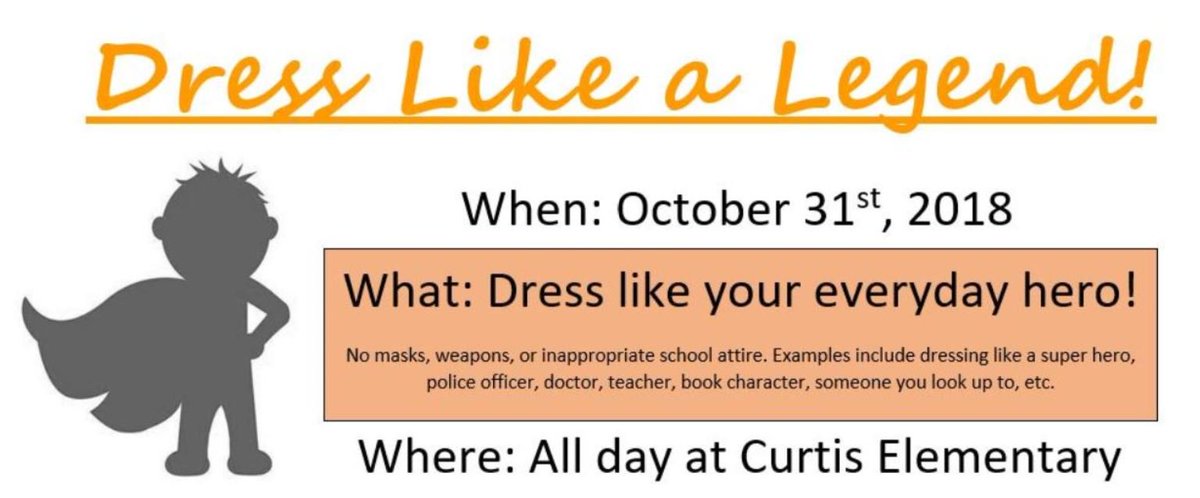 Reminder for tomorrow!  Dress like a legend!