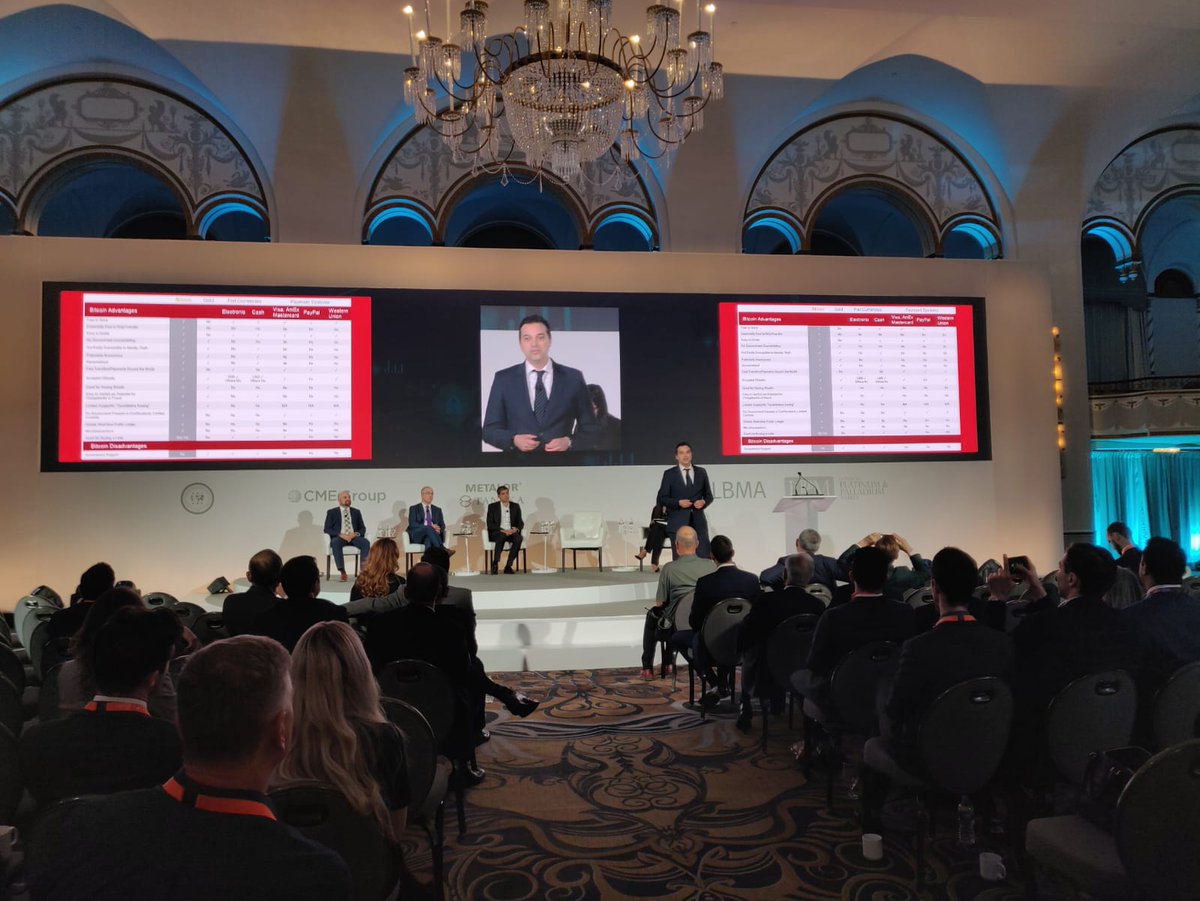 lbmaexecutive's tweet photo. Frank Amato, Block5 - #Bitcoin versus #Gold. Similarities / Differences? Collaborators or Competitors? Using asset backed tokens to market the Next Generation. #LBMA2018 https://t.co/wN9JtVqmds
