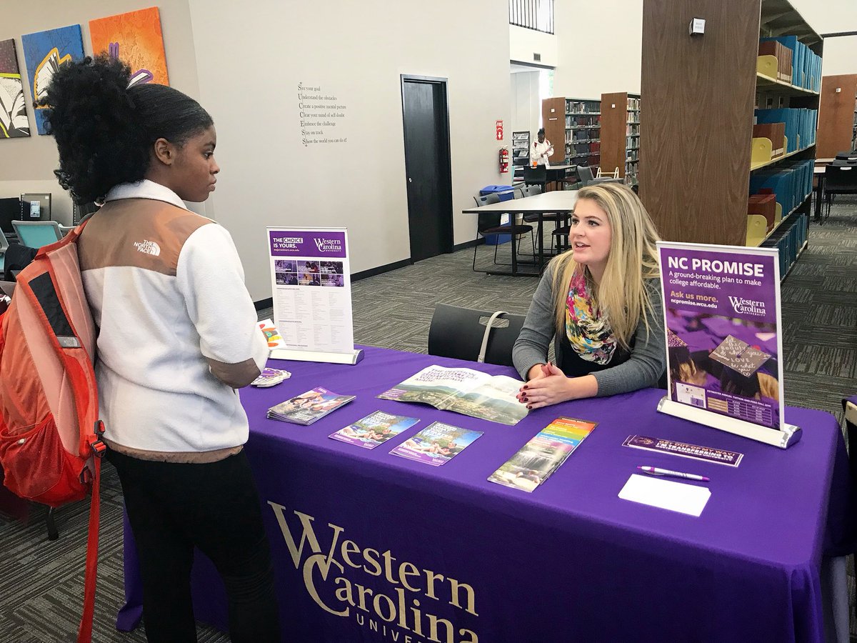 Have you heard about #NCPromise? You could come to RCC, transfer and earn your Bachelors Degree with a tuition as low as $500! Come to James Library and let Western Carolina University tell you more! #RCCTD2018