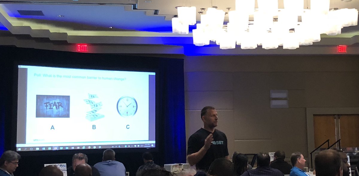 ATLVMUG's tweet image. Chris McCain delivers a “Knockout” keynote on moving our careers forward in our digital transforming world. @hcmccain #atlvmug