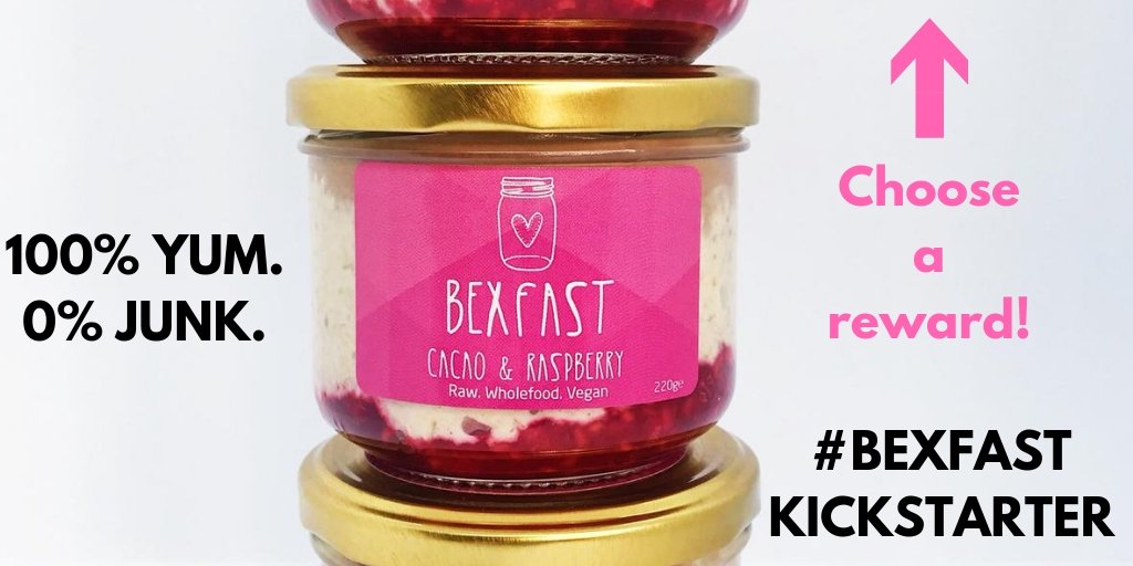 *Reward Alert* When you pledge £49 or more, we'll reward your support with an official Bexfast e-book, sticker, tee AND tote! Our <a href="/kickstarter/">Kickstarter</a>  is doing INSANELY well so far, but we need to keep that momentum up! Pledge now - kck.st/2Q3hkTs
#startups #crowdfunder #vegan