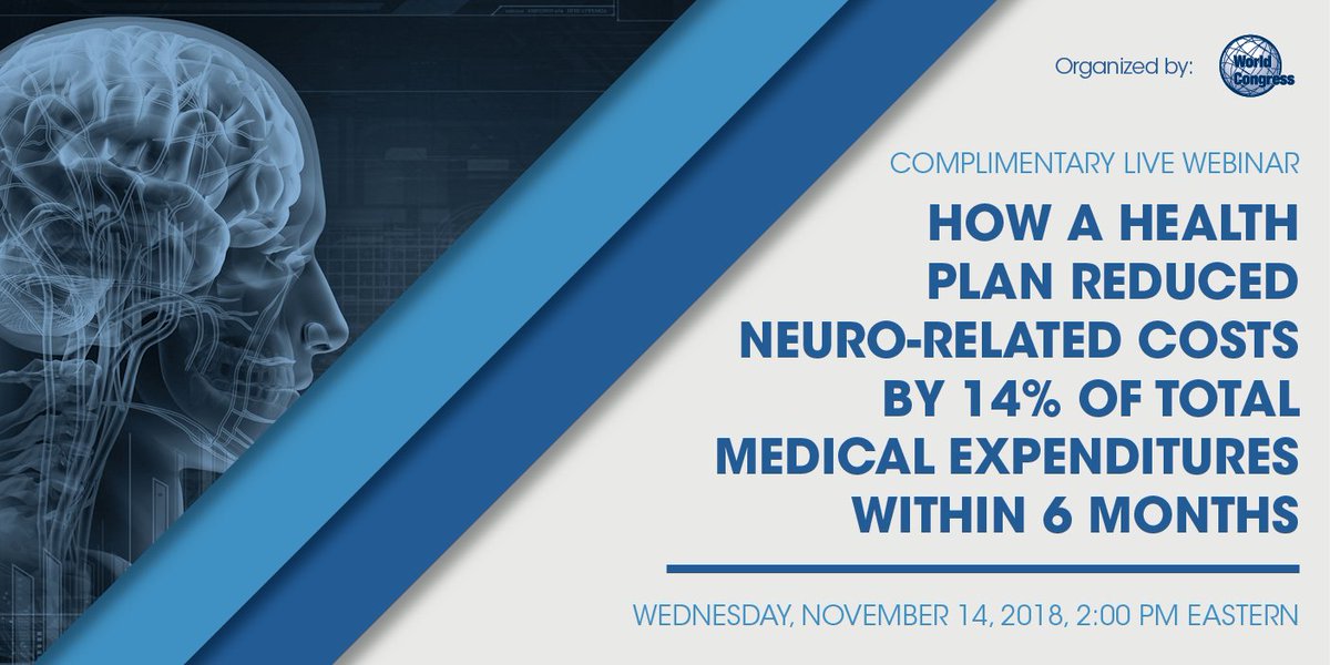 WHCCevents's tweet image. How a Health Plan Reduced Neuro-Related Medical Expenditures by 14% w/in 6 Months. Join us for @UtilizeHealth webinar on November 14. #healthcare #healthcosts bit.ly/2Q73m38