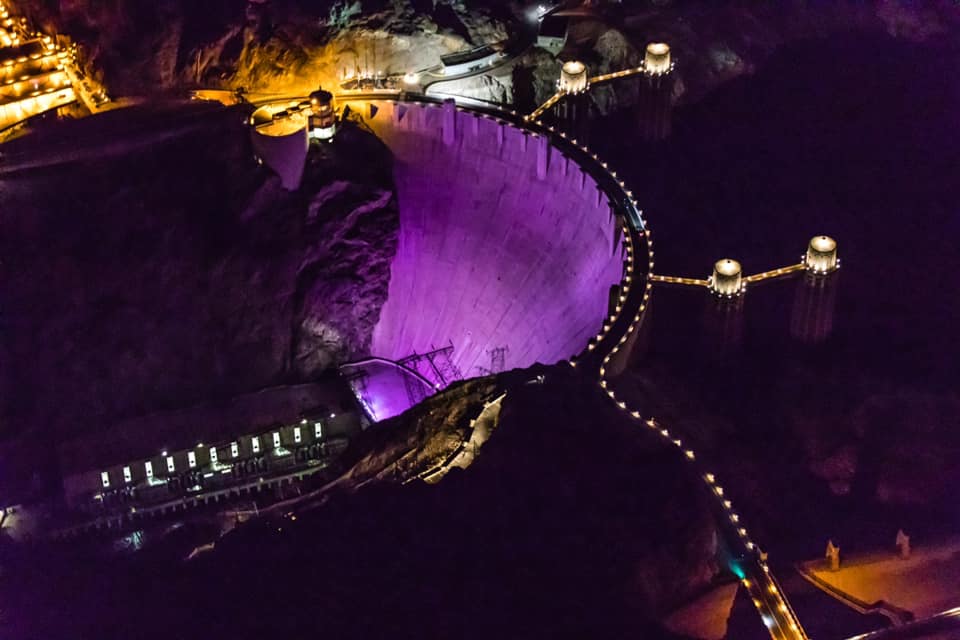 The Hoover Dam went purple last night for DVA Month!

<a href="/SafeNest/">SafeNest</a> | #AXODVAM | #DVAM