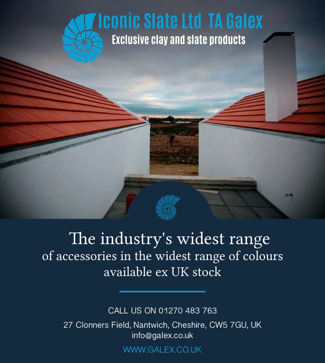 galexltd's tweet image. The industry&apos;s widest range of accessories in the widest range of colors available ex UK stock.
Call us on 01270 483 763.

#roofing #rainscreensystem #cladding #ventilatedfacades #slateroofing #rooftop #naturalslate #roofingcontractor #roofculture