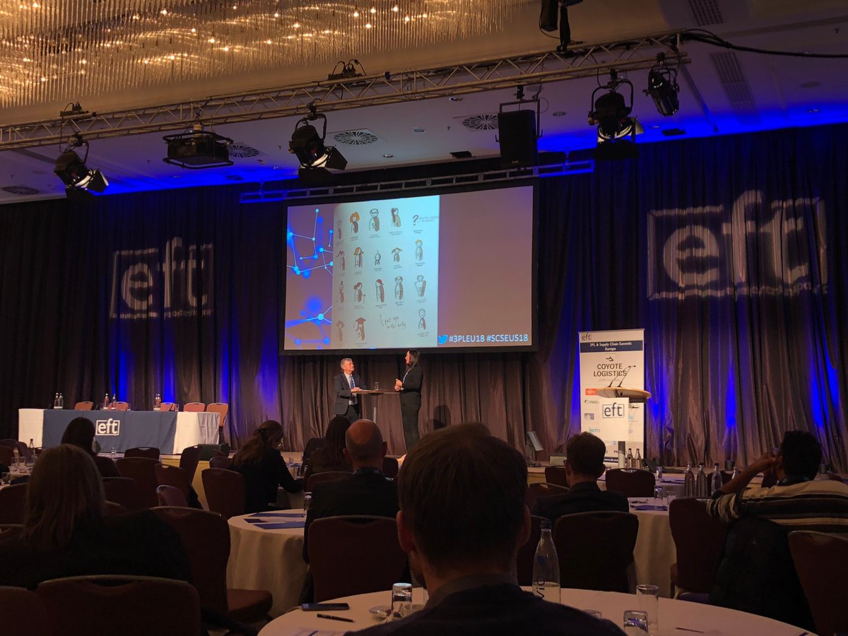 parcelly's tweet photo. #3PLEU18 ‘We are trying to move our stock ever closer to the customer' states Dagmar Ritter, @adidas 
#SCSEU18 #innovation #logistics #supplychain https://t.co/q6D8t35Fto