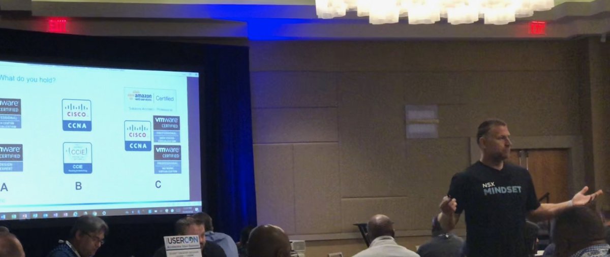 andriven's tweet image. @hcmccain delivering a walking keynote at @ATLVMUG @MyVMUG Usercon on &quot;NSX Mindset: The Psychology of Digital Transformation and Your Next Career Move&quot;. Great way to keep the audience engaged. #atlvmug