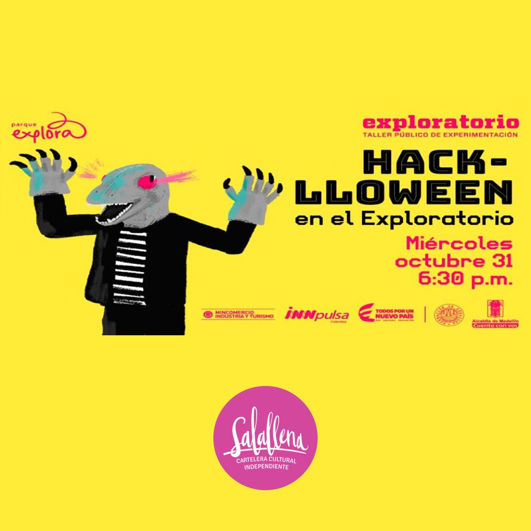 Nuestro parche favorito de Halloween es ir al Exploratorio y diseñar nuestro disfraz con técnicas de iluminación led. La DJ Morfina Records nos pondrá a mover esqueleto y habrá una suculenta oferta gastronómica. Tus boletas se consiguen fácil aquí goo.gl/4UE1cj
