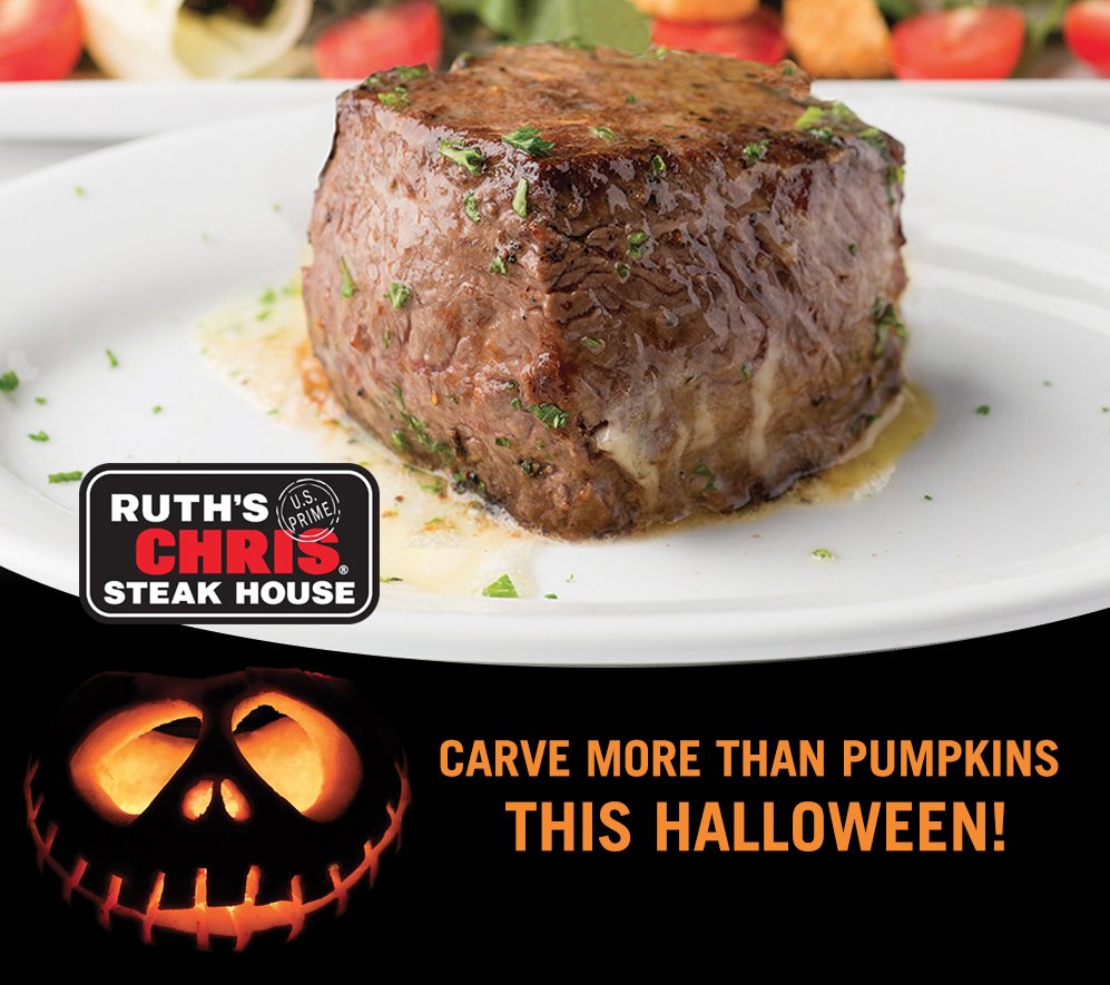 RuthsChris_AC's tweet photo. Halloween Special…NEW YORK STRIP 
USDA Prime, 10 oz butcher’s cut | $25

Available Halloween only at participating locations. https://t.co/XFNraHQRlA