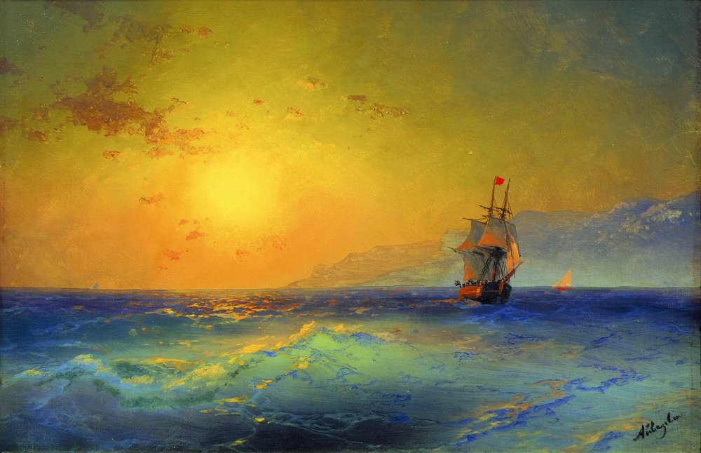 With Voting Day a week away, here's a preemptive strike of calmness before the storm of crazy that will overtake us... Aivazovsky's "Coast Near Crimea"