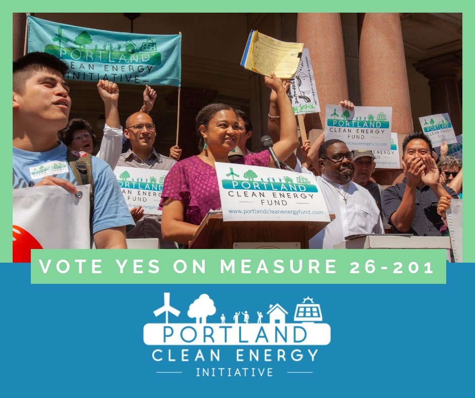 It's up to us to take local action on climate change, right here in Portland. Vote YES on Measure 26-201 for #PDXCleanEnergy.