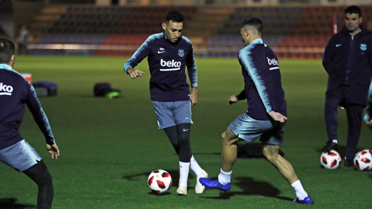 Entrenamiento del FC Barcelona.