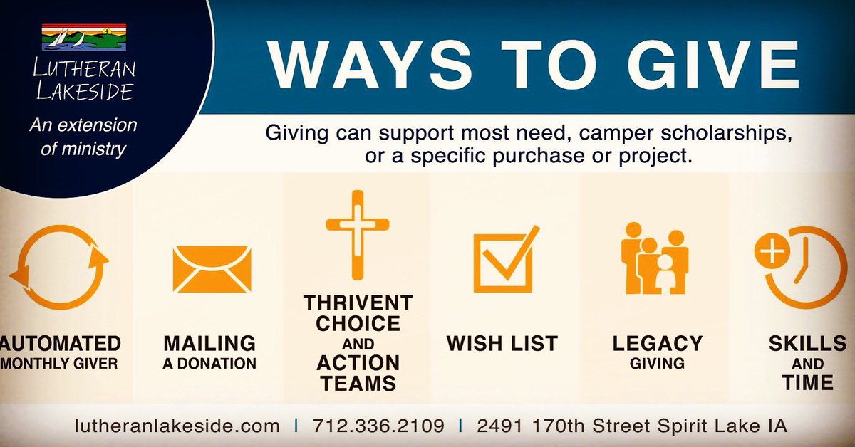 LutheranLake's tweet photo. We need your support to continue offering affordable camp and provide life changing ministry! 
Please consider giving a gift in any form that you can. https://t.co/yROG7QlLm2
