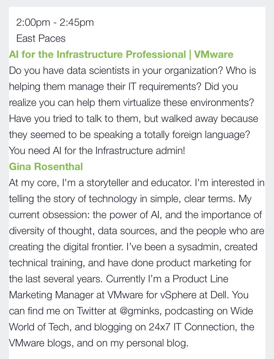 andriven's tweet image. @gminks walking through AI for the Infrastructure Professional at @ATLVMUG @MyVMUG Usercon today. @vmwarecloud

Use cases pretty much...well...everywhere. 

#ATLVMUG