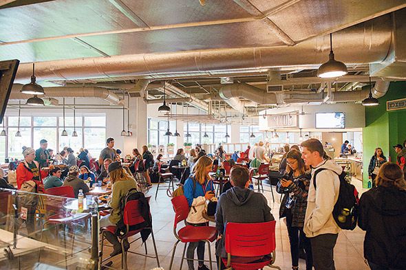 FESmagazine's tweet photo. New campus residence and dining hall also brings a teaching kitchen to University of Vermont students. 
@UVMdining @sodexousa
#oncampus #studentdining #universityfoodservice https://t.co/pdICsrYSmY https://t.co/0YoOUtFfR5