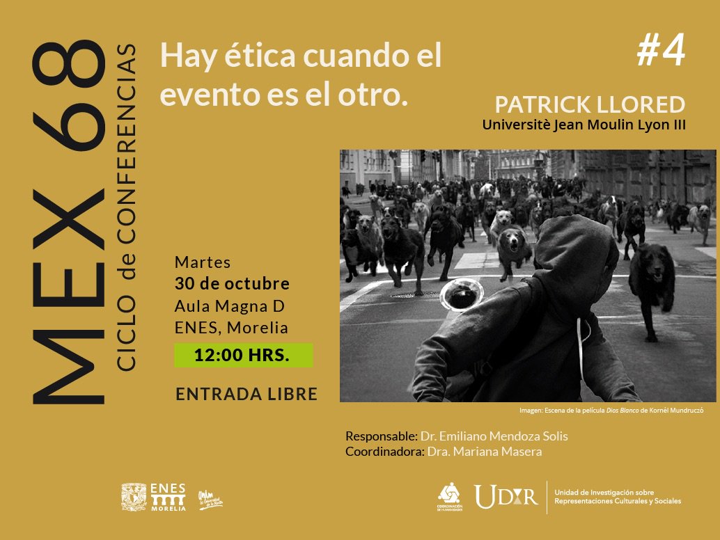UDIR-UNAM (@udir_unam) on Twitter photo #ConferenciasUDIR #México68 El filósofo francés Patrick Lloret comparte la conferencia"Hay ética cuando el evento es el otro". Ahora en la #UDUR
En vivo: youtube.com/watch?v=KJ_pRF… #ConferenciasUDIR #México68 El filósofo francés Patrick Lloret comparte la conferencia"Hay ética cuando el evento es el otro". Ahora en la #UDUR
En vivo: youtube.com/watch?v=KJ_pRF…