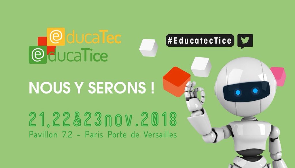 PascalLazerand's tweet image. Le salon #EducatecTice se rapproche ! 
Avec #I2Form nous vous attendons sur le stand G38 du 21 au 23 novembre.
N&apos;attendez pas, faites votre demande de badge en ligne.