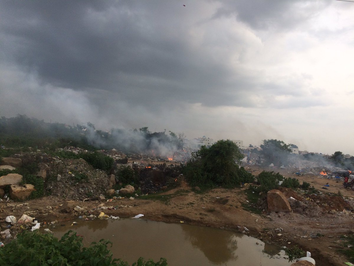dinesh_pingali's tweet photo. @nareshbejjanky @zcwz_ghmc Plastic burning every 2 days there is no action from Ameenpur municipal office private people collect money 100 rs per house which yearly 1 cr collection going to private which is running like years without taking minimal like cleaning,bleaching and shifting no action till date https://t.co/pchHgpfwl8