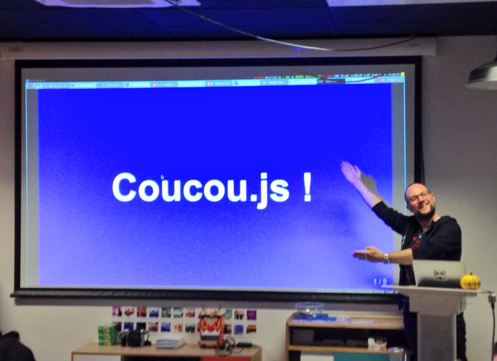 olegskl's tweet photo. Vous avez entendu de Coucou.js ? @SiegfriedEhret  nous en parle ce soir à la #BouffeFront chez @sfeir @SFEIRParis 😂 https://t.co/QlT1k92qdy