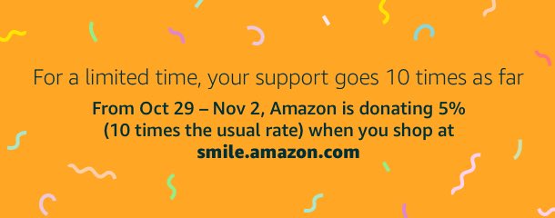 Make a difference while shopping! 👠🎉

From Oct 29-Nov 2, Amazon will donate 5% of your purchase to Kettering Backpack program when you shop with Amazon Smile 😃 @amazonsmile 

For more info or to get started visit: smile.amazon.com

#AmazonSmile #FeedingStudentSuccess