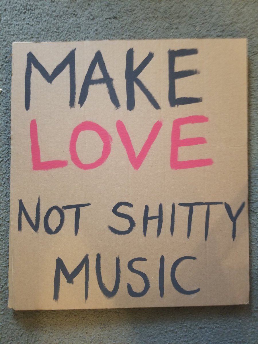 MonsterMob_MN's tweet image. Unused protestor sign from one of our live show skits