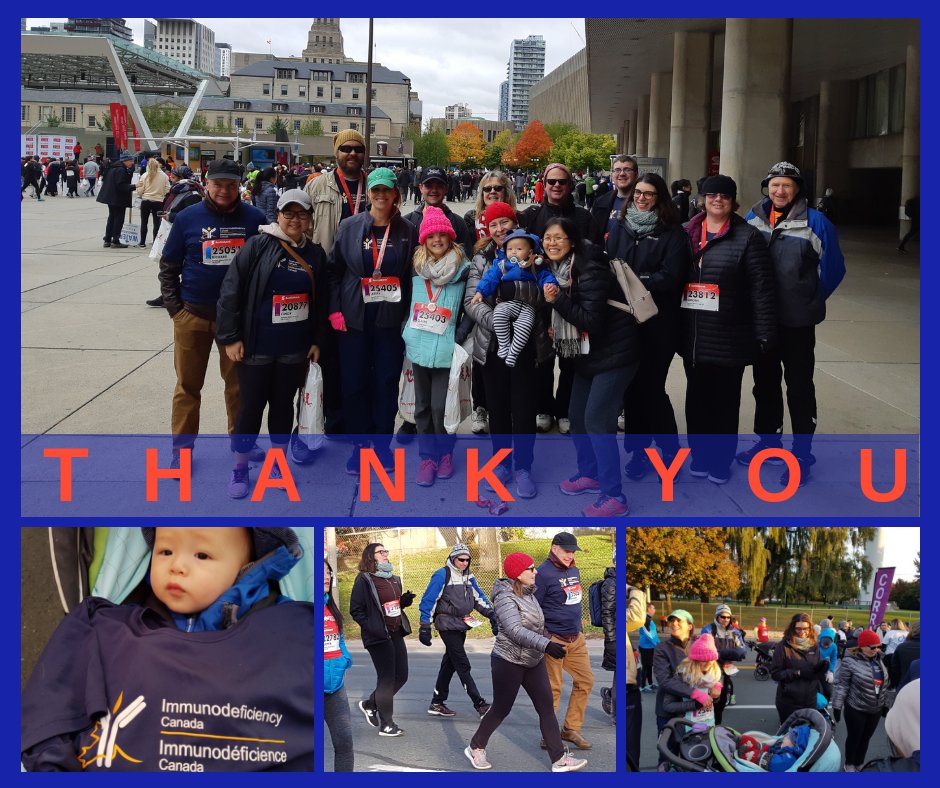 ImmunoCanada's tweet photo. #Congratulations to the #Immunodeficiency #Canada #Scotiabank team for a great race last Sunday, October 21. #Thankyou to everyone that supported the #team.
_____________________
#walkforpi #runforpi #marathon #autumn #run #walk #nonprofit #makingadifference #charity https://t.co/vyMErwgShr