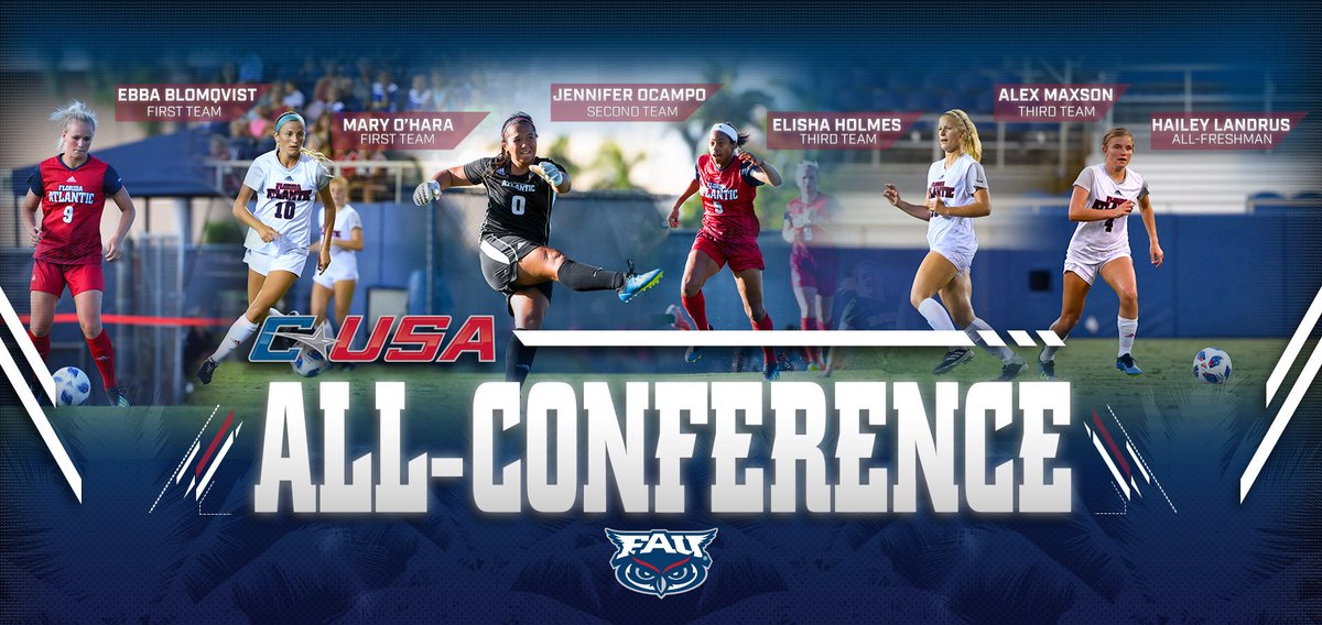 FAUWSoccer's tweet image. Congrats to @FAUWomensSoccer's seven @ConferenceUSA honorees today, including C-USA Coach of the Year Patrick Baker!!

fausports.com/news/2018/10/3…
