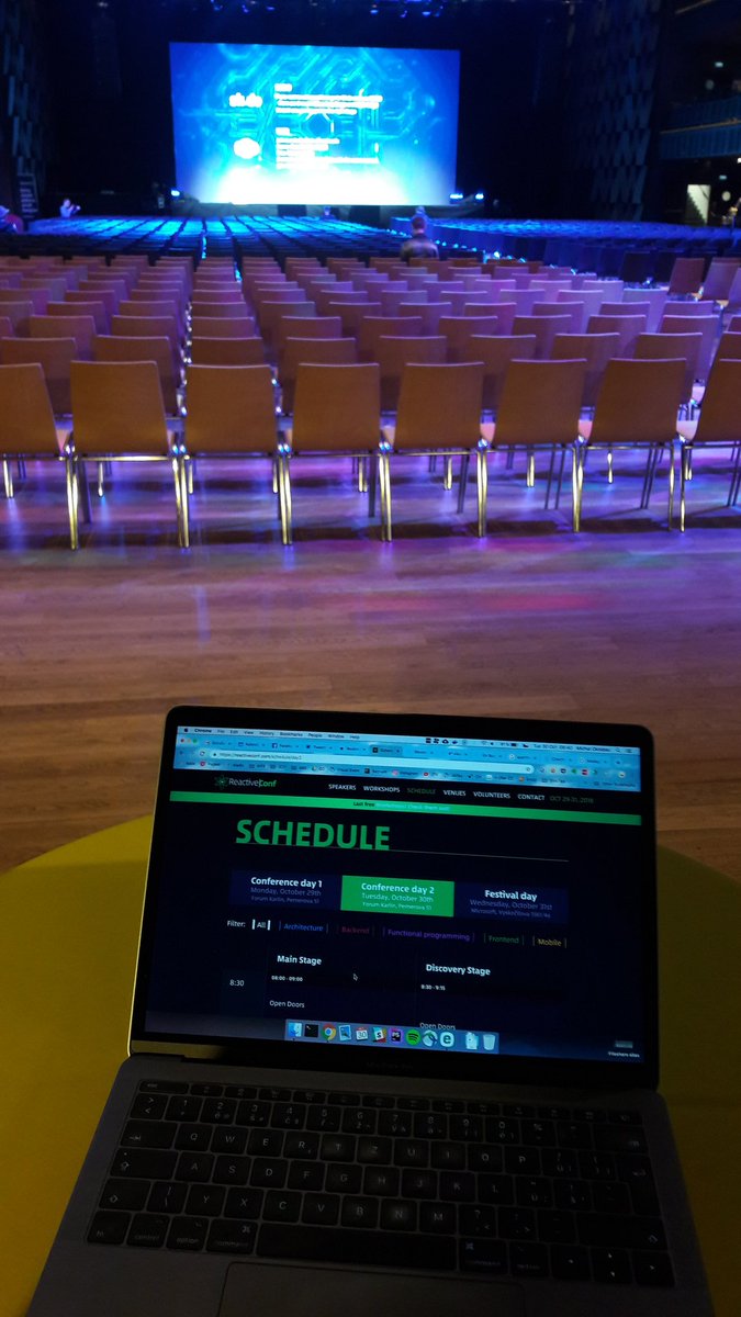 MichalOktabec's tweet image. Second great day at #goreactive
#reactContext #angular #actrix #fetch #animations #flutterio #reasonml #react360 and much more, thank you 👍 #ReactiveConf2018 #Prague