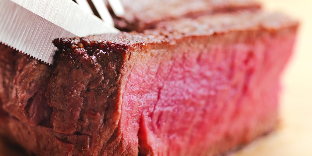 CanadianBeef's tweet photo. Aged beef is so good you might be tempted to make it at home. #DYK beef CANNOT be safely aged in a home refrigerator? Don't try this one at home kids. #TriviaTuesday #CookingWithBeef #NeedToKnow #BeefBelongs #MakeItBeef https://t.co/rsANlBEzQB