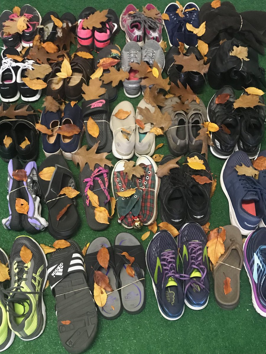 ⁦@Soles4Souls⁩ “falling” into the time of giving.  30 pairs of shoes headed your way. #walkinmyshoes #stampoutpoverty #soles4souls #giveshoesgivelove