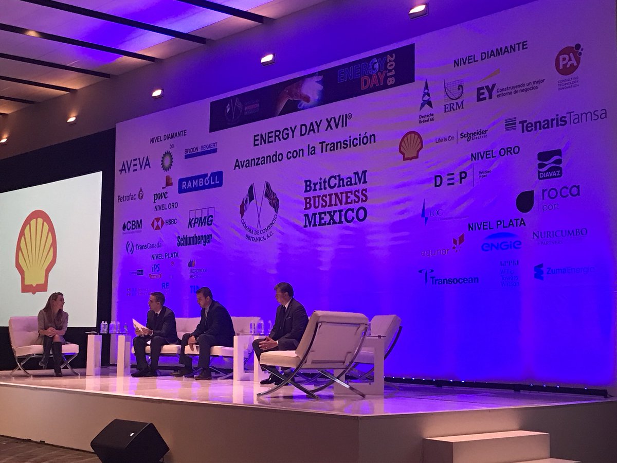 BritChaMexico's tweet photo. Tres empresas @BP_MEX @Shell @exxonmobil comprometidas a invertir en México para reducir precios y desarrollar infraestructura. #oilandgas #EnergyDay2018 https://t.co/NJcIkCiTA6