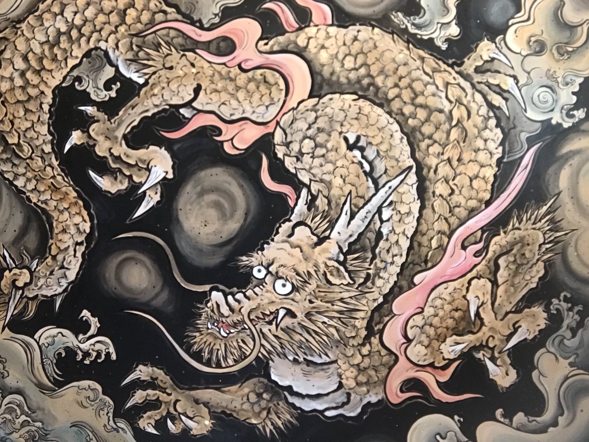 戸隠山、公明院の 天井画です。 斎灯サトルさん作です。 迫力あります