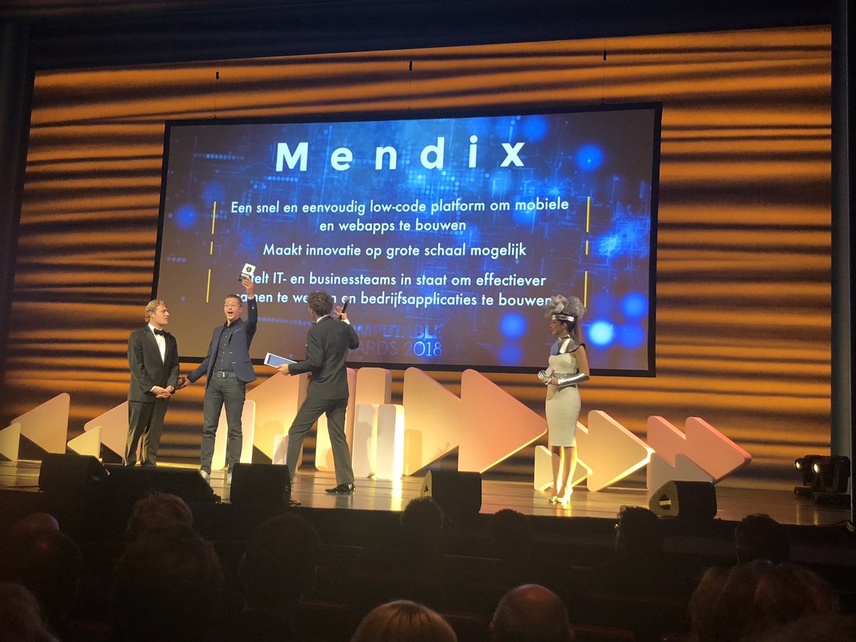 Woohoo! In the pocket! We won the award for Software Vendor of the Year! 🏆 <a href="/computablenl/">Computable.nl</a> #ComputableAwards <a href="/Mendix/">Mendix - Build excellent apps</a> @JohanDenHaan #proud