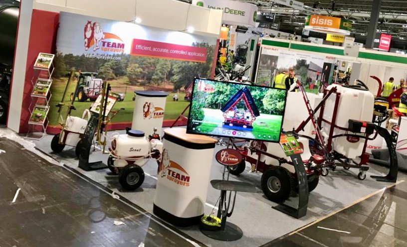 All set up and ready for @IoGSaltex with our range of #groundcare sprayers. Looking forward to catching up with some new faces and meeting new ones #sprayers Stand No. CO95