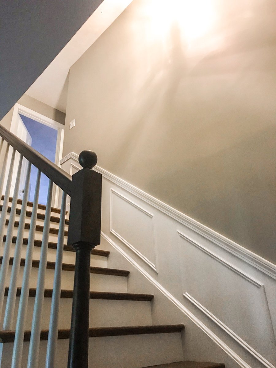 Elevated painting level with “Mindful Gray SW 7016” from @SherwinWilliams. #LevelFivePainting #Painter #PaintingService #SherwinWilliams #SWColorLove #InteriorDesign #Painting #Sudbury