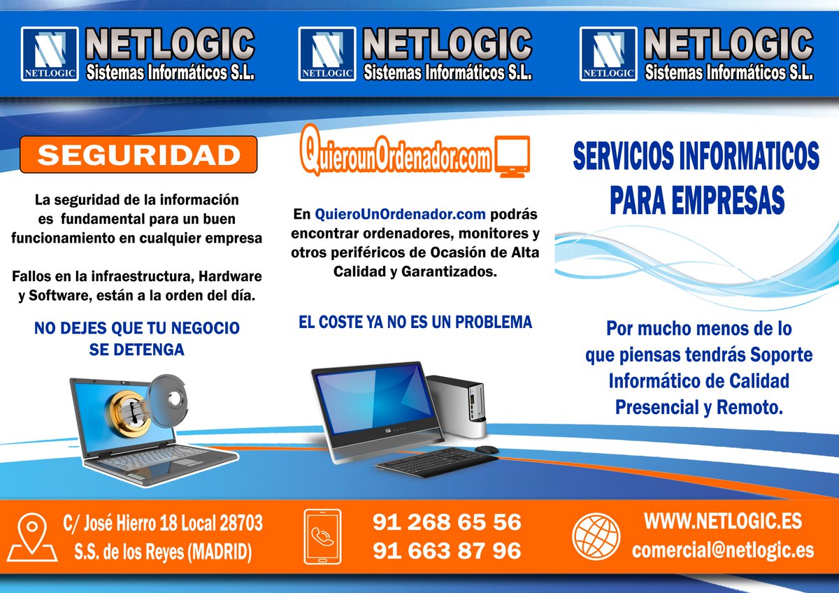 NetlogicSL's tweet image. Los mejores Servicios al mejor precio, consultanos sin compromiso