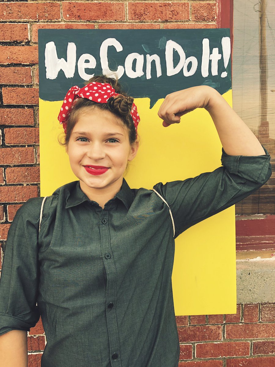 HannahAbrams83's tweet photo. Sometimes you need an 11 year old to remind you how strong you are.
#RosieTheRiveter https://t.co/X7VPBvHmA5