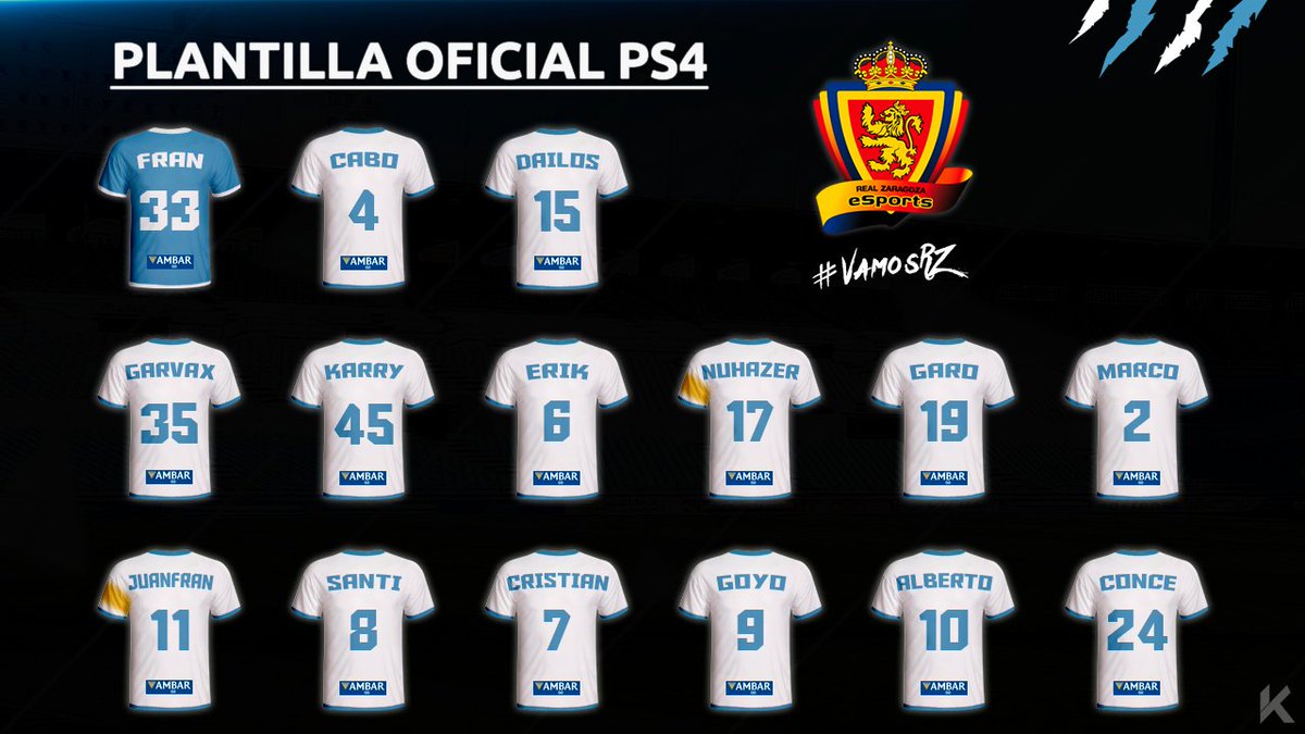 RZ eSports (@rz_esports) on Twitter photo 📣Presentamos esta noche los jugadores de nuestro renovado equipo de #FIFA19 #PS4
Competirán en la Primera División de la <a href="/VFOspain_ps/">VFOspain PS</a> capitaneados por <a href="/Juanfranpr3/">JUANFRAN 🇪🇦</a> 💪🏼
15 gamers 🎮
15 leones 🦁
👉🏼 @RZ_eSportsPS4 📣Presentamos esta noche los jugadores de nuestro renovado equipo de #FIFA19 #PS4
Competirán en la Primera División de la <a href="/VFOspain_ps/">VFOspain PS</a> capitaneados por <a href="/Juanfranpr3/">JUANFRAN 🇪🇦</a> 💪🏼
15 gamers 🎮
15 leones 🦁
👉🏼 @RZ_eSportsPS4