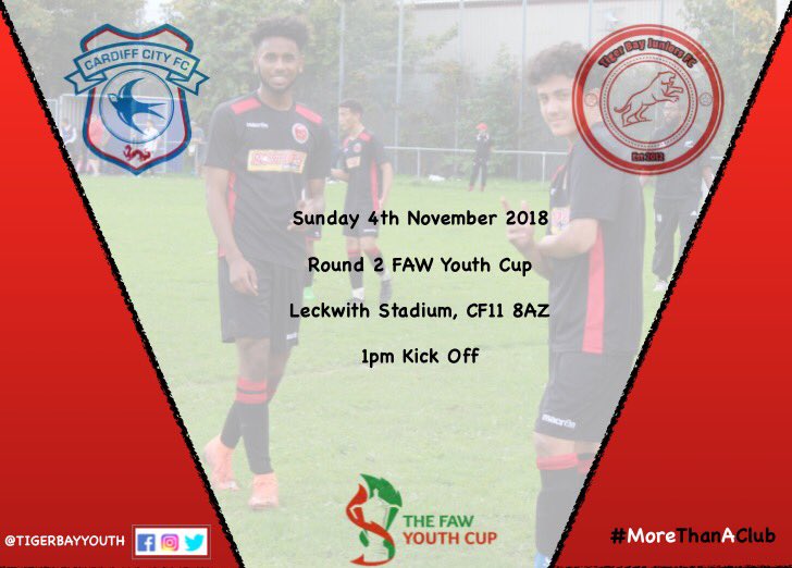 This Sunday our U18s travel to Leckwith in a local derby against Craig Bellamy's Cardiff City in the Welsh Youth Cup. 

Let's get behind the boys 🙌🏾👊🏽

🏆FAW Youth Cup R2 
📆Sunday 4th November 2018
⏰1pm Kick Off
📍Leckwith Staduim, CF11 8AZ

#CreatingHistory #OurTime 🐯