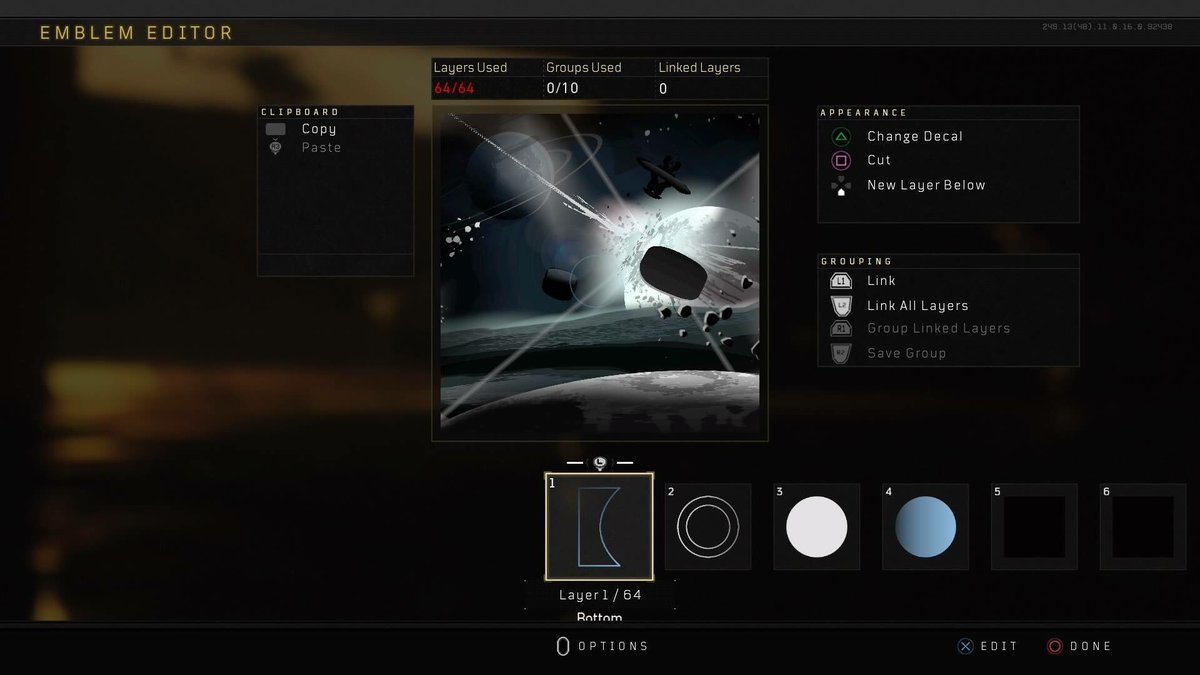 hawiiansnow89's tweet image. Intergalactic 🛰☄️ #BO4Emblem #treyarch #EmblemEditor