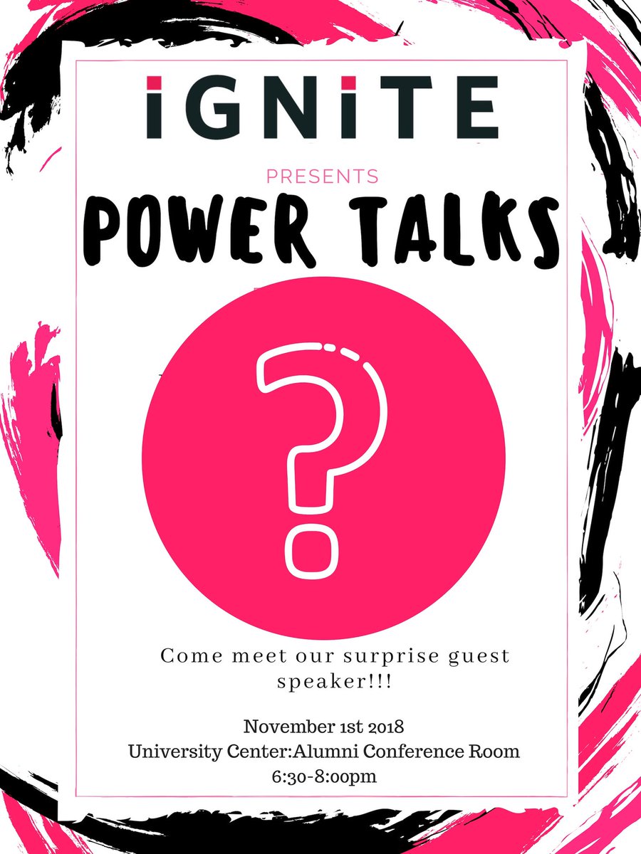 IGNITEatStMU's tweet image. We will be having our first Power Talk this Thursday be on the lookout to find out who our special guest speaker is!! 💗